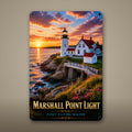 Marshall Point Light Metal Wall Art, Aluminum Sign, Port Clyde, Maine Coastal Decor, Nautical Wall Hanging, Lighthouse Lover Gift
