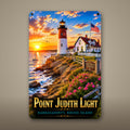 Point Judith Light Metal Wall Art, Aluminum Sign, Narragansett, Rhode Island Coastal Decor, Nautical Wall Hanging, Lighthouse Lover Gift