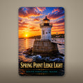 Spring Point Ledge Light Metal Wall Art, Aluminum Sign, South Portland, Maine Coastal Decor, Nautical Wall Hanging, Lighthouse Lover Gift