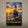 New London Ledge Light Metal Wall Art, Aluminum Sign, New London, Connecticut Coastal Decor, Nautical Wall Hanging, Lighthouse Lover Gift
