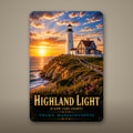 Highland Light (Cape Cod Light) Metal Wall Art, Aluminum Sign, Truro, Massachusetts Coastal Decor, Lighthouse Gift