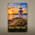 Brant Point Light Metal Wall Art, Aluminum Sign, Nantucket, Massachusetts Coastal Decor, Nautical Wall Hanging, Lighthouse Lover Gift