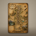 Vintage Rocky Mountains Map Aluminum Sign Aluminum Sign — front view on white background
