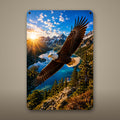 Bald Eagle in Flight Metal Wall Art, Aluminum Sign, Marine Wildlife Wall Decor, Coastal Beach House Gift — aluminum sign mockup