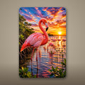 Flamingo Metal Wall Art, Aluminum Sign, Marine Wildlife Wall Decor, Coastal Beach House Gift — aluminum sign mockup