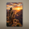 Native Canyon Overlook Aluminum Sign Aluminum Sign — front view on white background