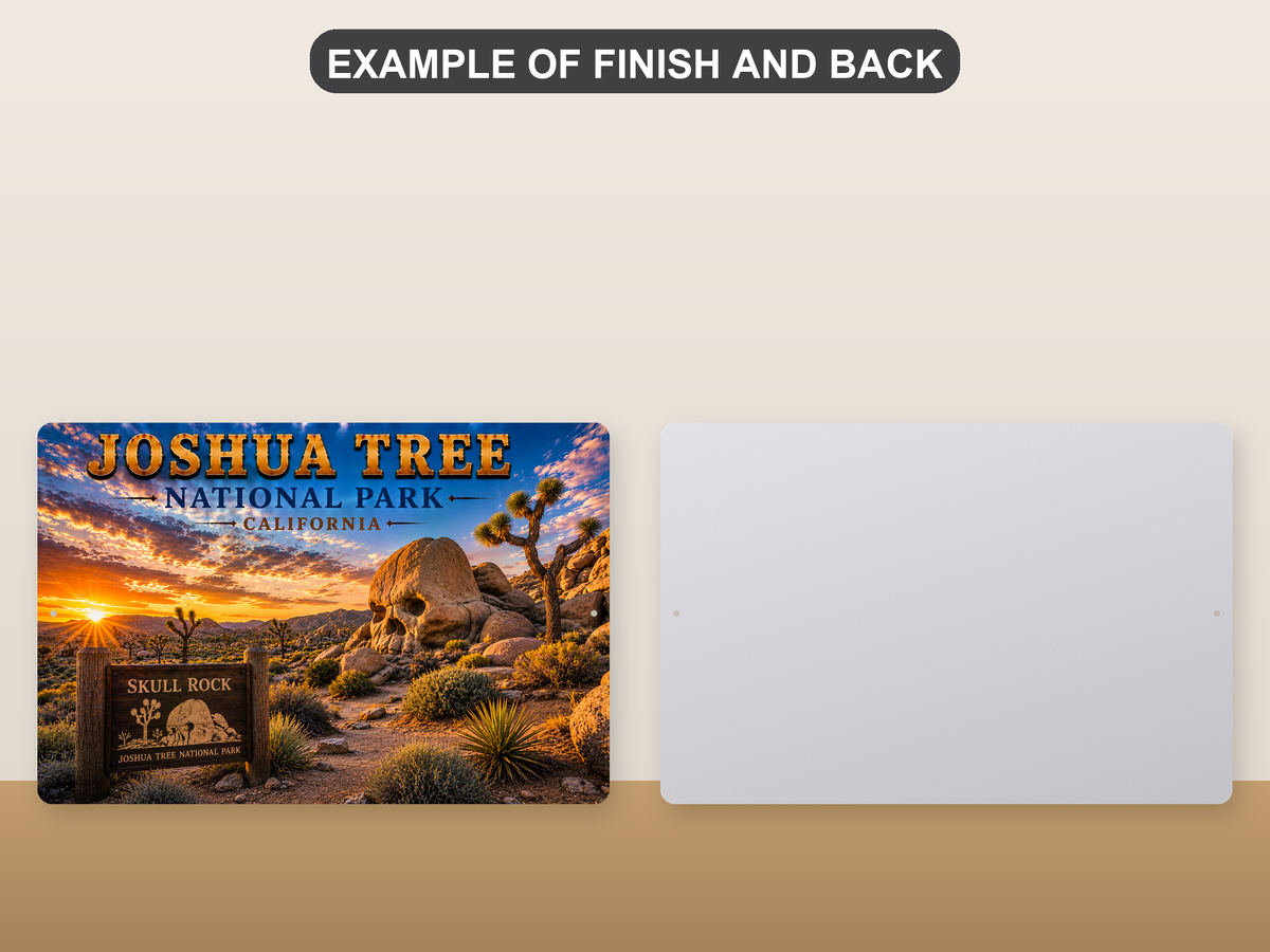 Rustic Joshua Tree National Park Metal Sign