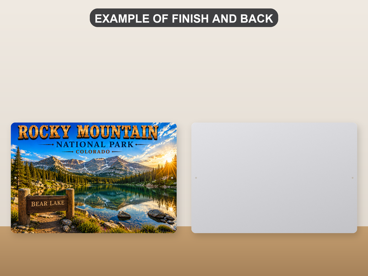 Vintage Rocky Mountain National Park Metal Sign