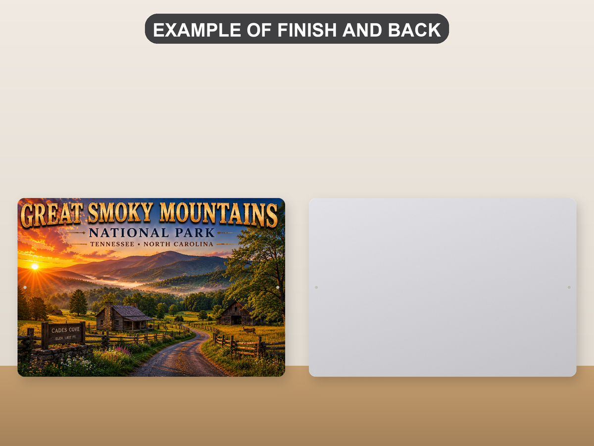 Vintage Great Smoky Mountains National Park Metal Sign