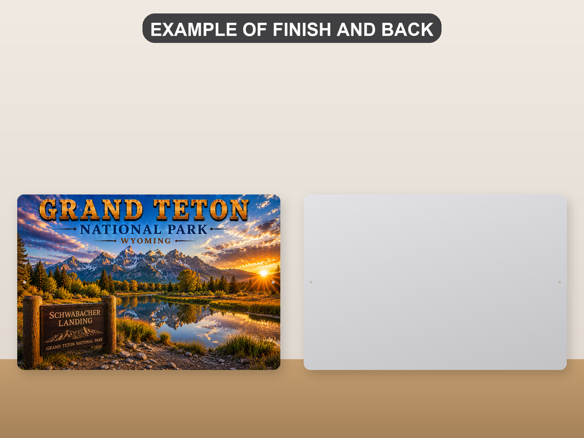 Vintage Grand Teton National Park Metal Sign