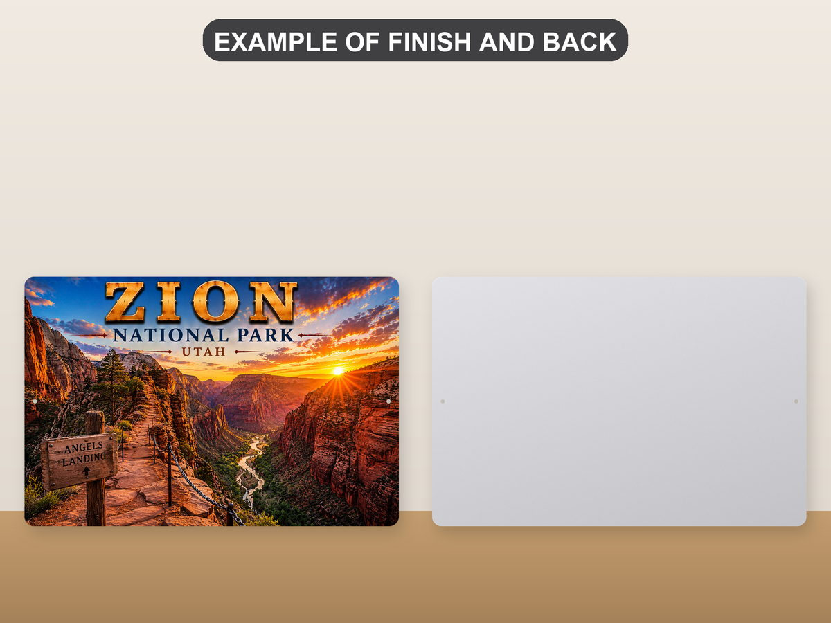 Vintage Zion National Park Metal Sign