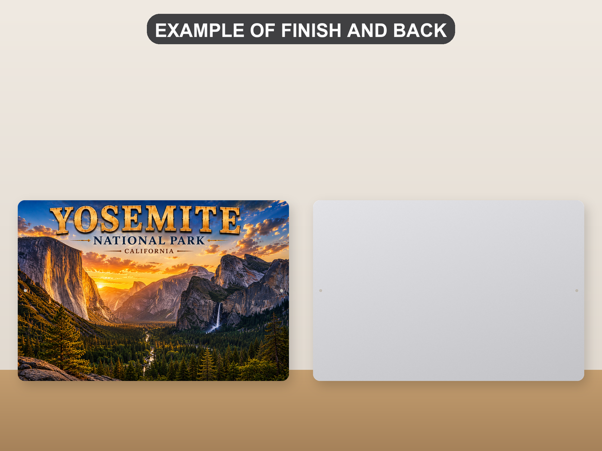 Vintage Yosemite National Park Metal Sign