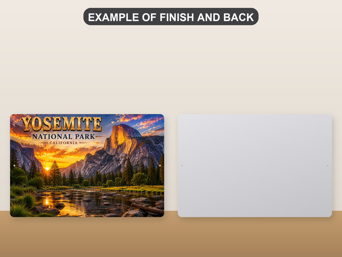Rustic Yosemite National Park Metal Sign