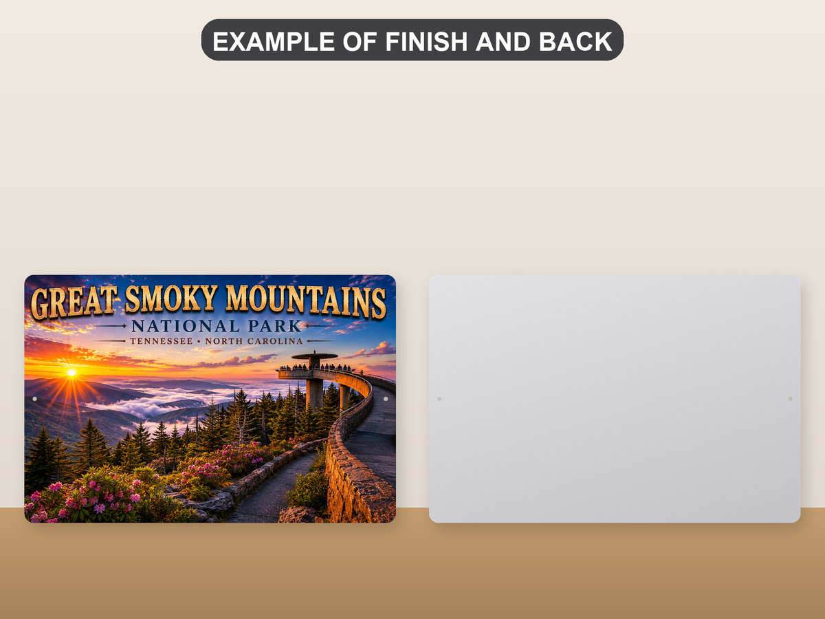 Rustic Great Smoky Mountains National Park Metal Sign