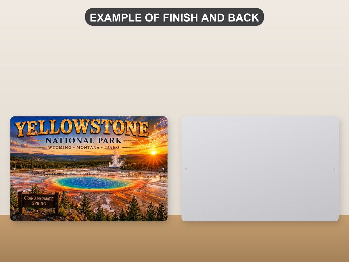 Rustic Yellowstone National Park Metal Sign