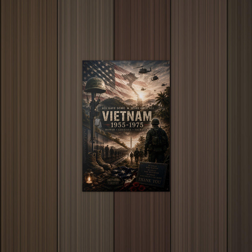 Vietnam 1955-1975 Patriotic Metal Sign Aluminum Sign — detail view