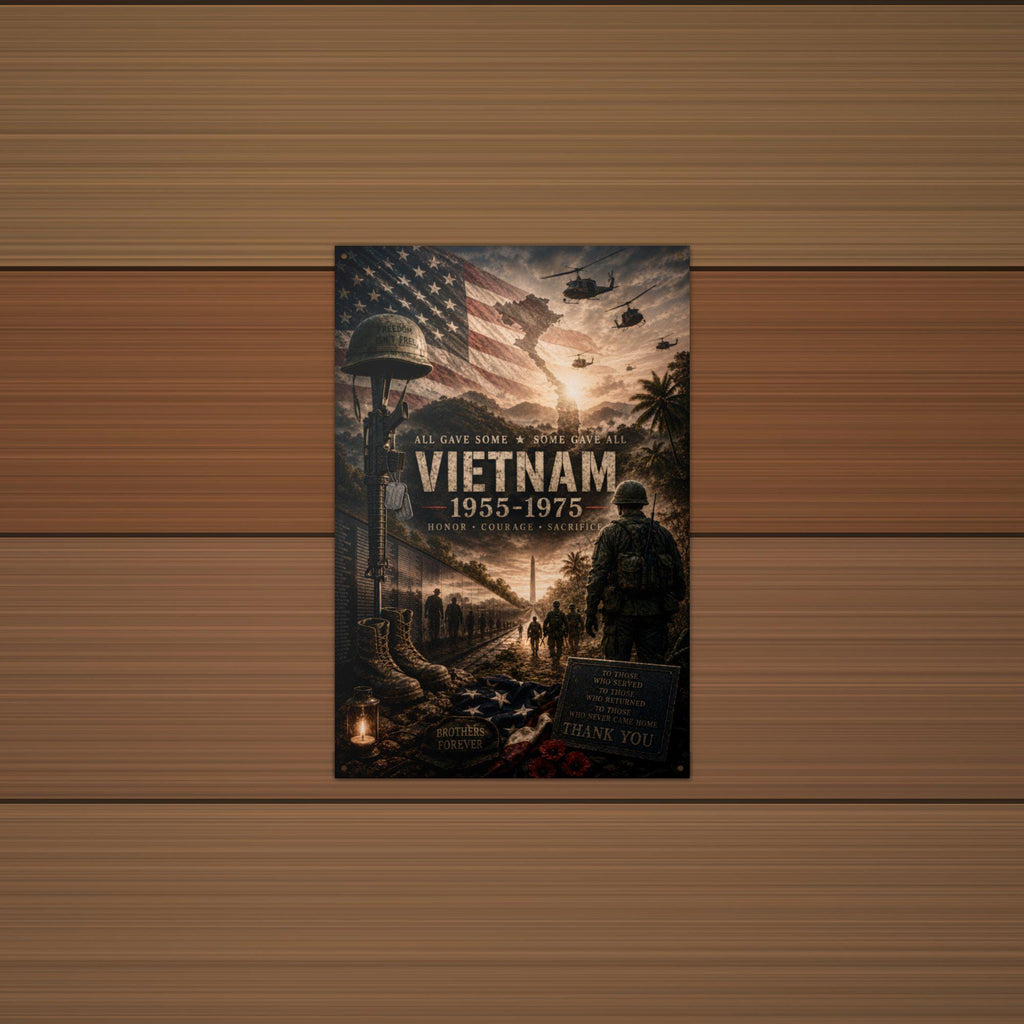 Vietnam 1955-1975 Patriotic Metal Sign Aluminum Sign — alternate angle