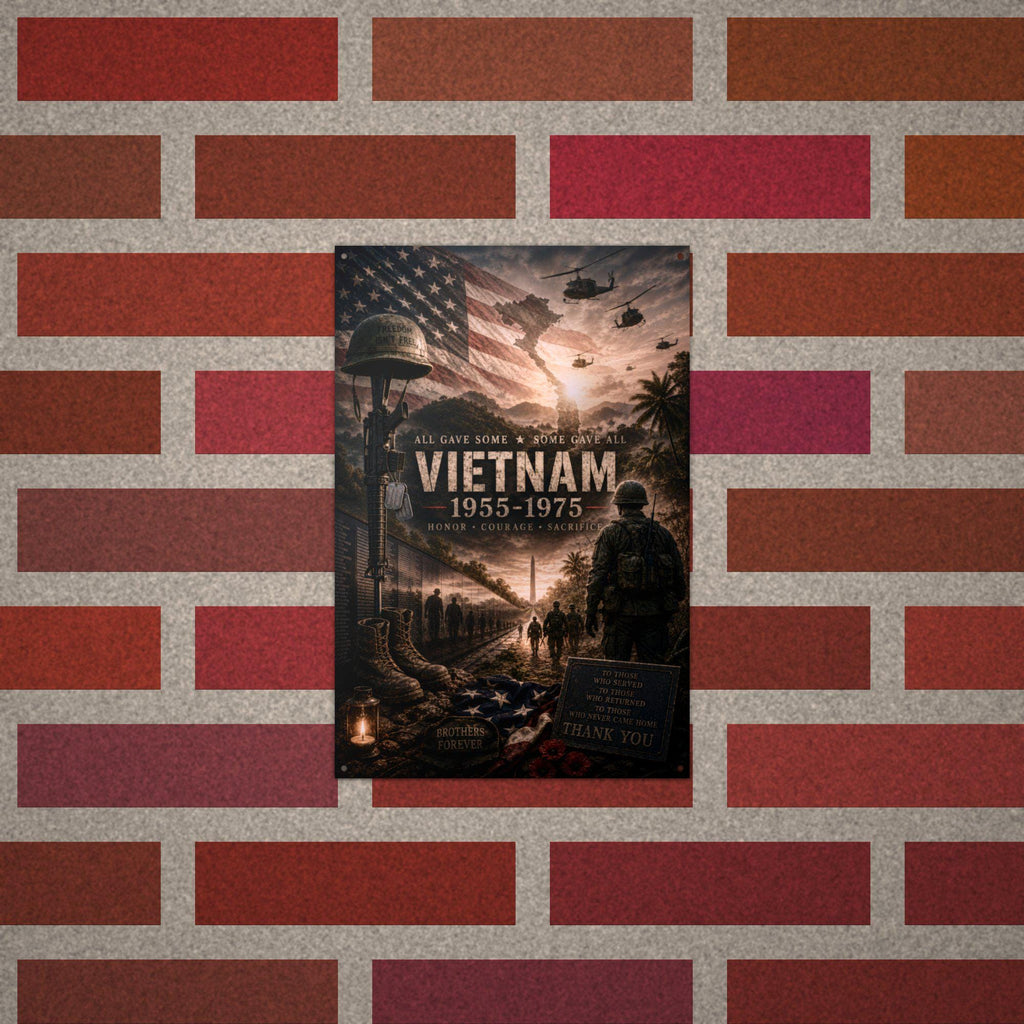 Vietnam 1955-1975 Patriotic Metal Sign Aluminum Sign — alternate angle