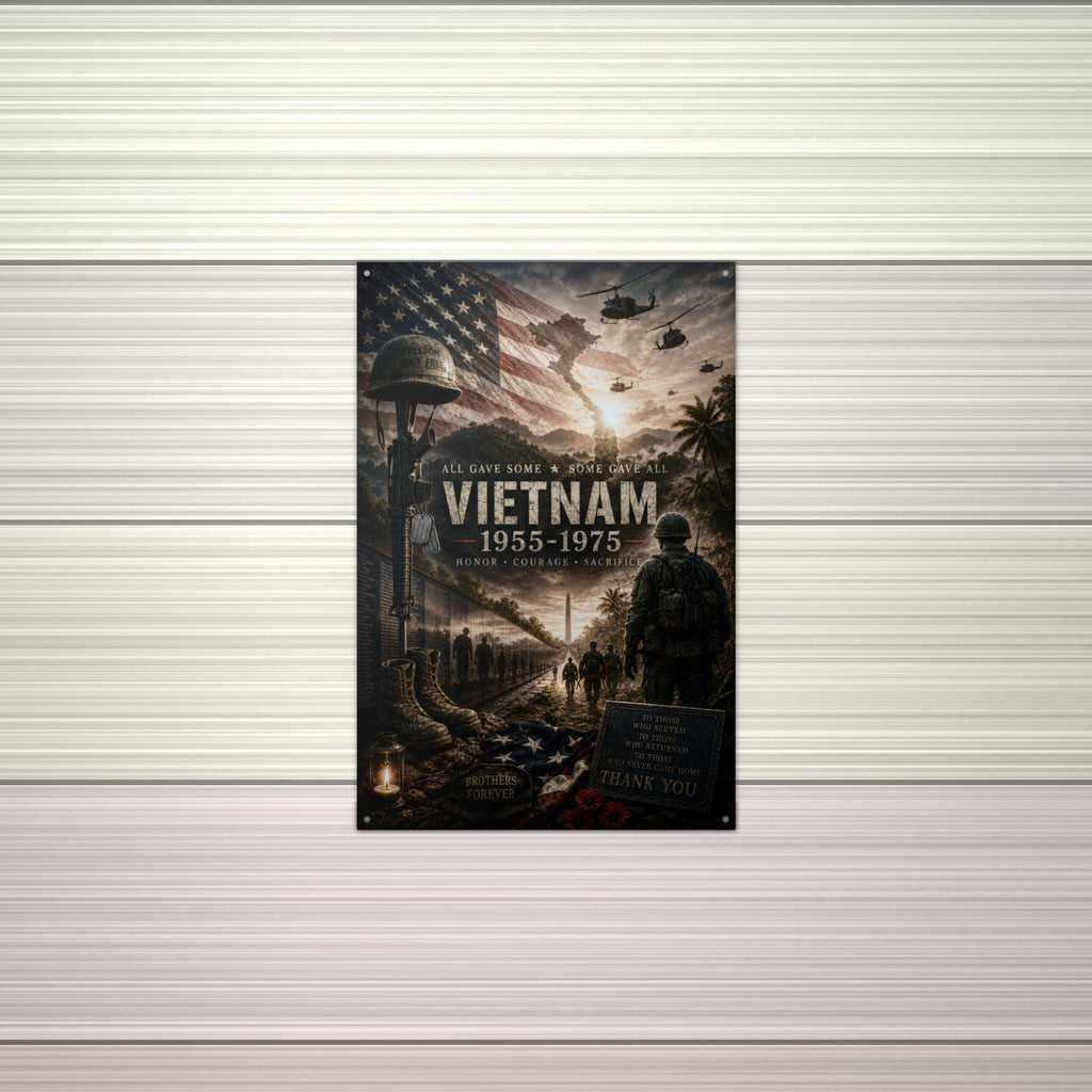 Vietnam 1955-1975 Patriotic Metal Sign Aluminum Sign — alternate angle