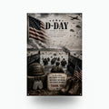 D-Day June 6 1944 Patriotic Metal Sign Aluminum Sign — front view on white background