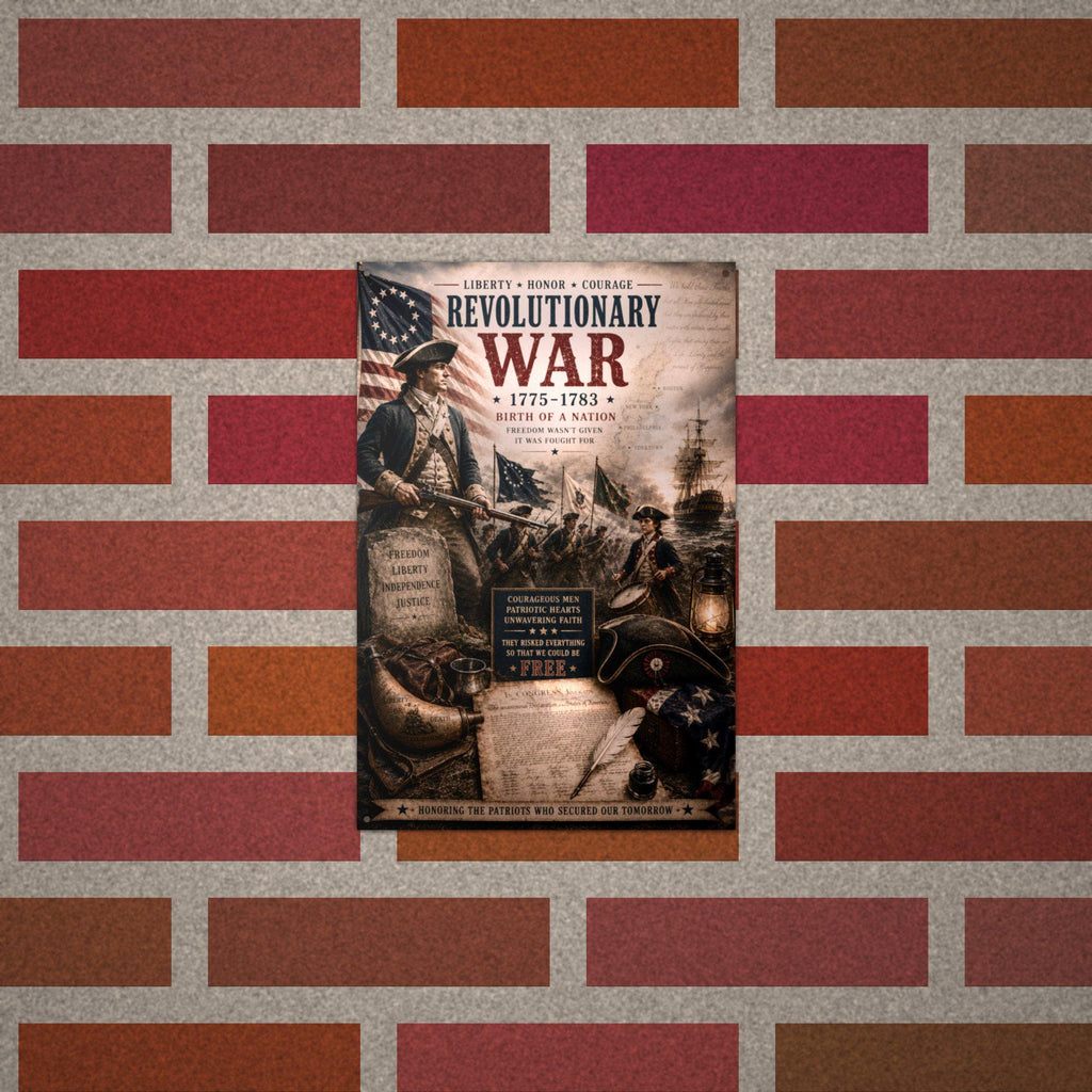 Revolutionary War 1775-1783 Patriotic Metal S Aluminum Sign — alternate angle