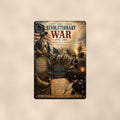 Revolutionary War 1775-1783 Patriotic on a sublimated 8 x 12 in aluminum sign, shown whole against a plain wall — wall decor, handmade gift.