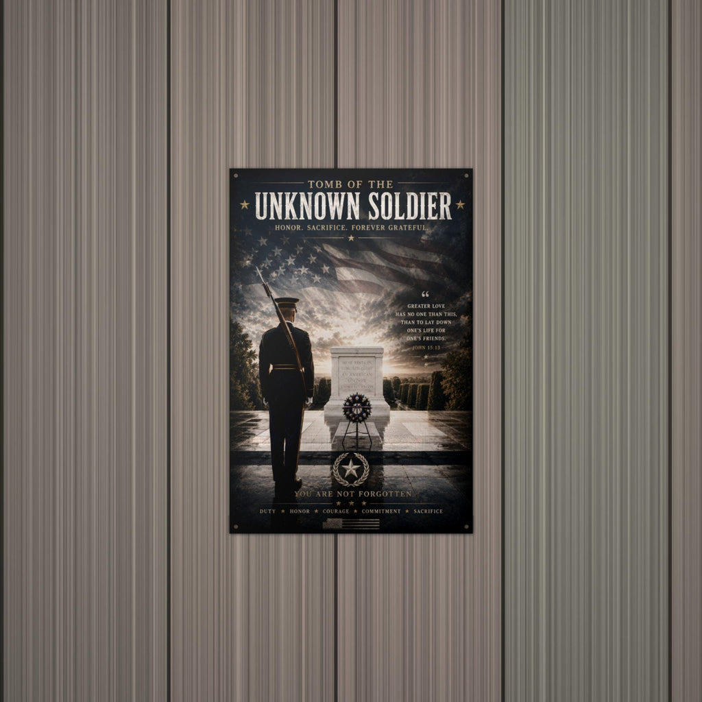 Tomb of the Unknown Soldier Patriotic Metal S Aluminum Sign — lifestyle setting