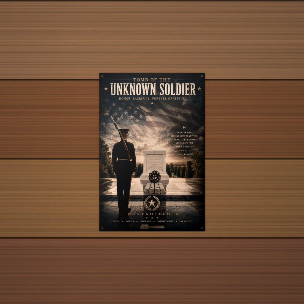 Tomb of the Unknown Soldier Patriotic Metal S Aluminum Sign — alternate angle
