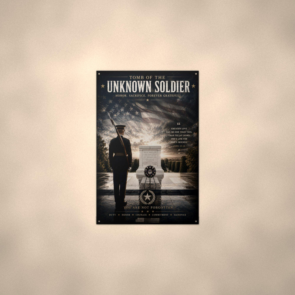 Tomb of the Unknown Soldier Patriotic Metal S Aluminum Sign — alternate angle