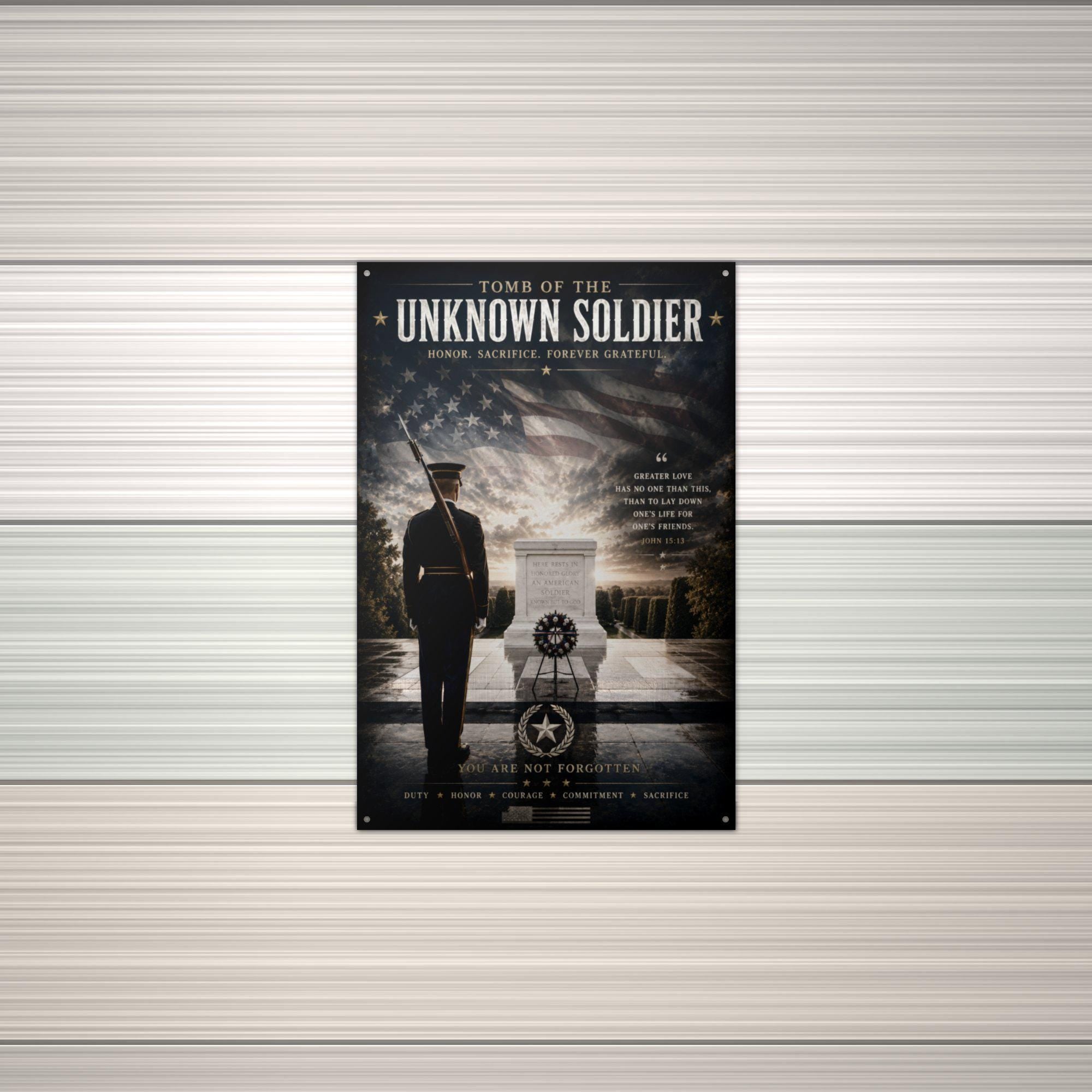 Tomb of the Unknown Soldier Patriotic Metal S Aluminum Sign — alternate angle