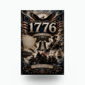 1776 Liberty or Death Patriotic Metal Sign Aluminum Sign — front view on white background