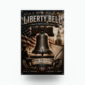 Liberty Bell Let Freedom Ring Patriotic Metal Aluminum Sign — front view on white background