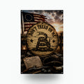 Don't Tread On Me Colonial Patriotic Metal Si Aluminum Sign — front view on white background