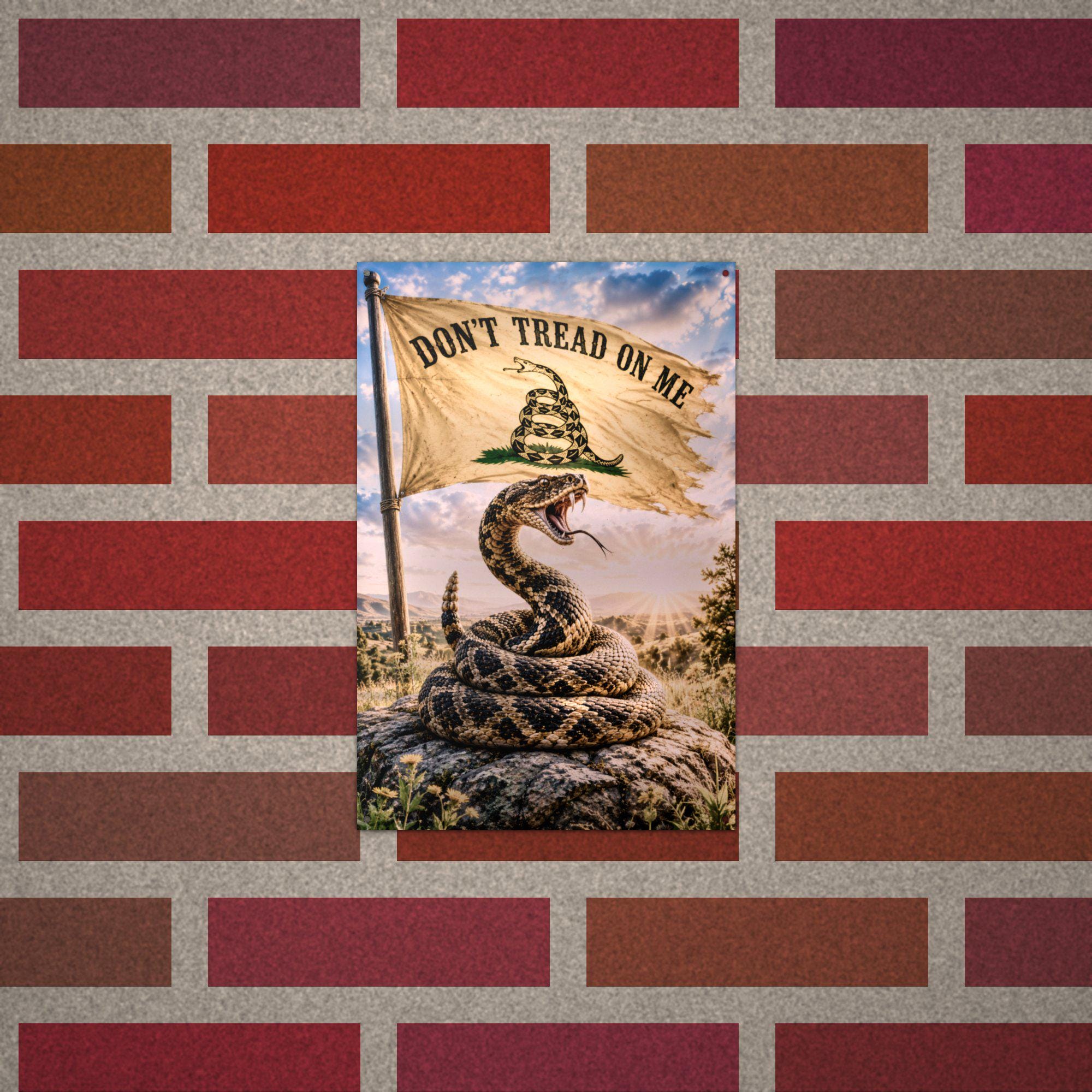 Gadsden Meadow Rattler Patriotic Metal Sign Aluminum Sign — alternate angle