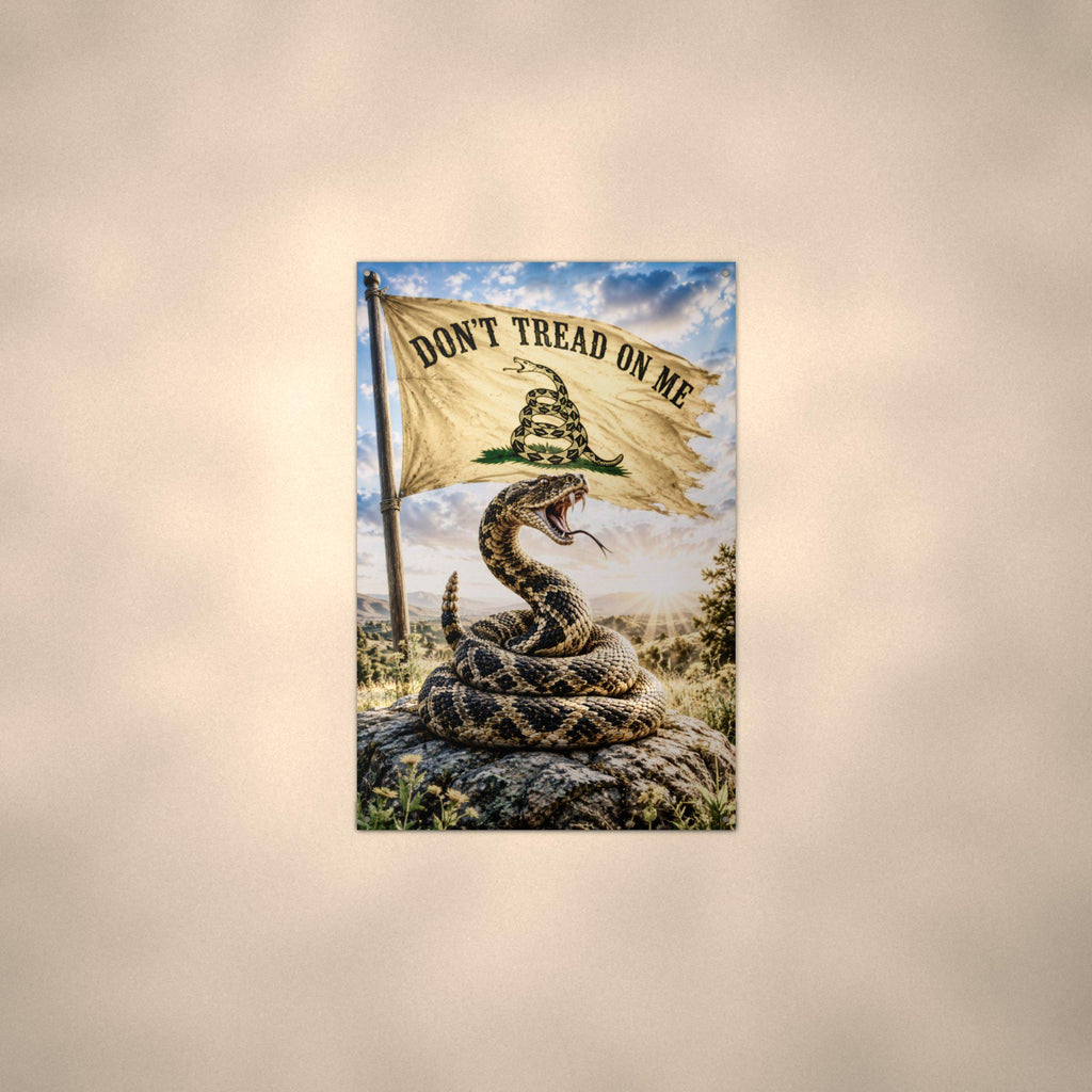 Gadsden Meadow Rattler Patriotic Metal Sign Aluminum Sign — alternate angle