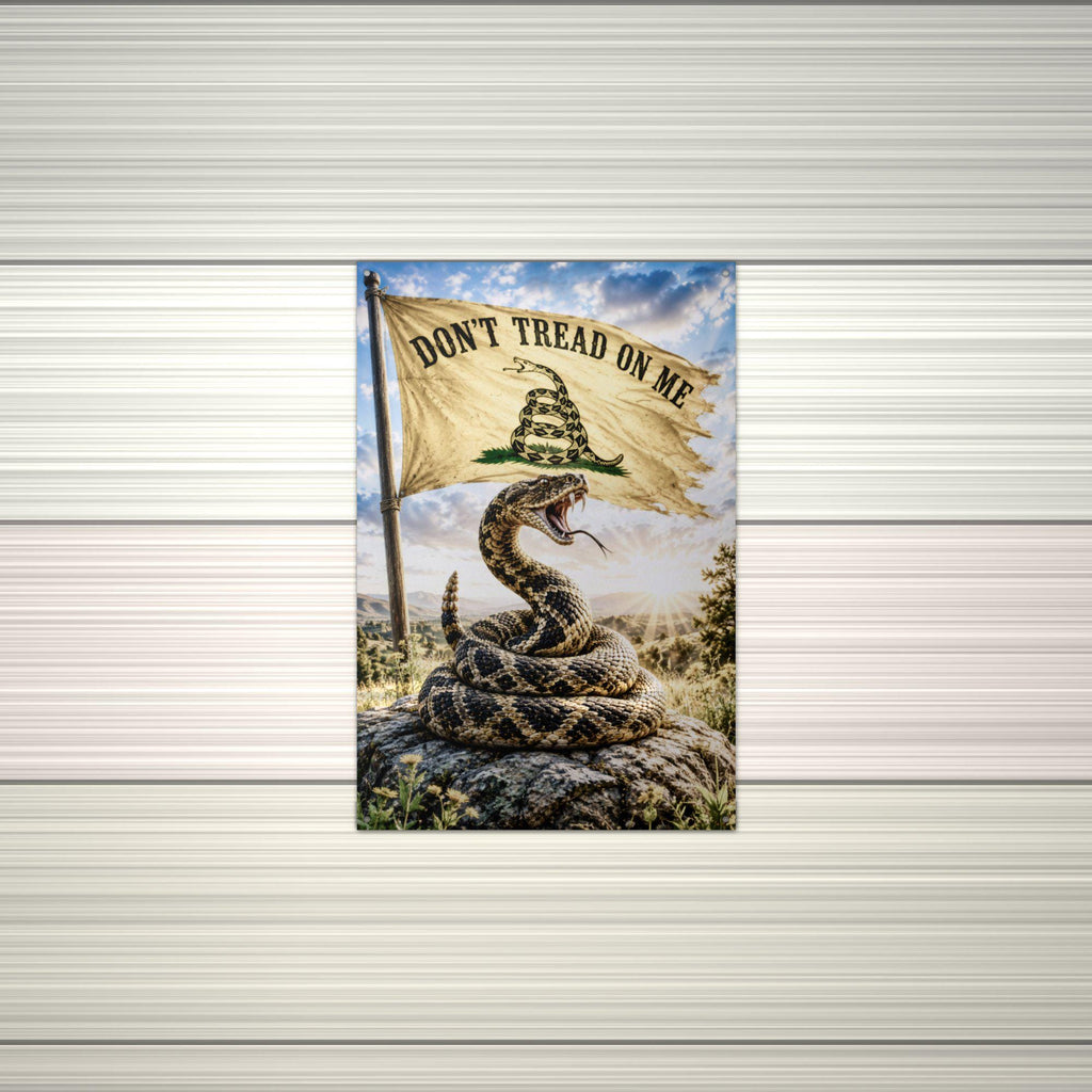 Gadsden Meadow Rattler Patriotic Metal Sign Aluminum Sign — alternate angle