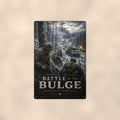 Battle of the Bulge Patriotic on a sublimated 8 x 12 in aluminum sign, shown whole against a plain wall — wall decor, handmade gift.