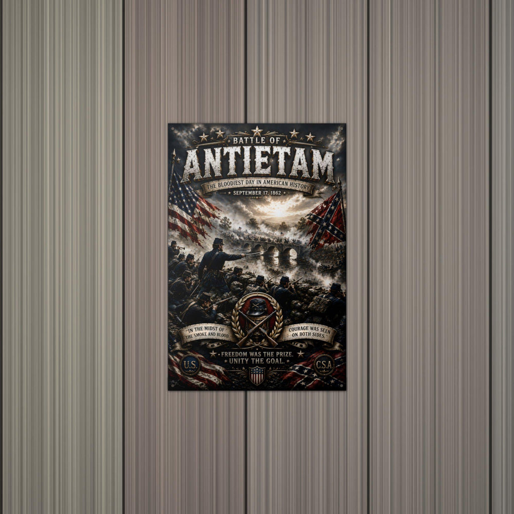 Battle of Antietam Patriotic Metal Sign Aluminum Sign — lifestyle setting