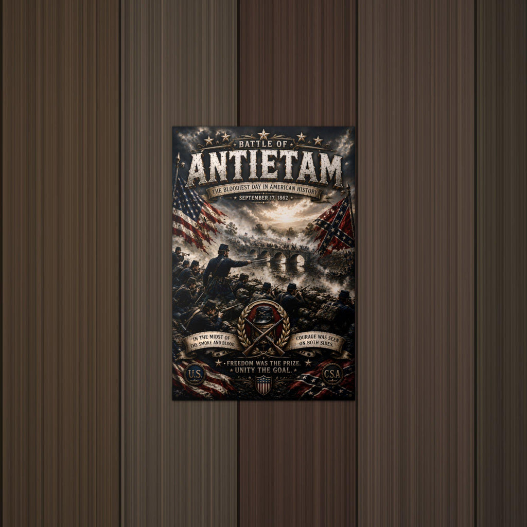 Battle of Antietam Patriotic Metal Sign Aluminum Sign — detail view