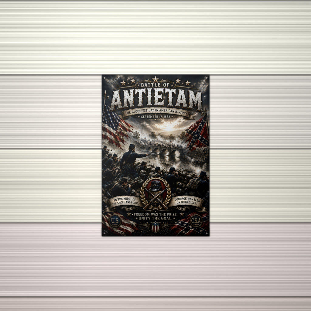 Battle of Antietam Patriotic Metal Sign Aluminum Sign — alternate angle