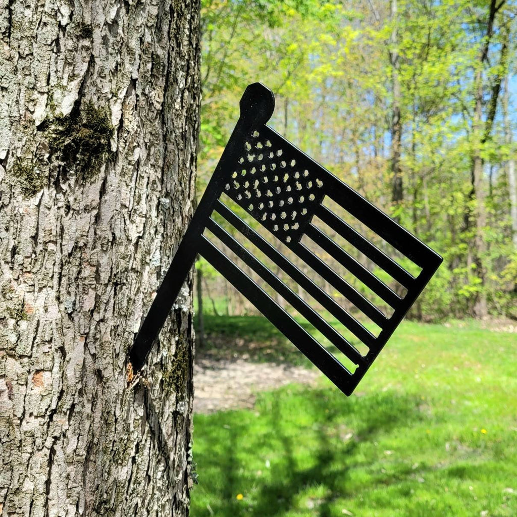 American Flag Metal Garden Stake Metal Garden Stake — detail view