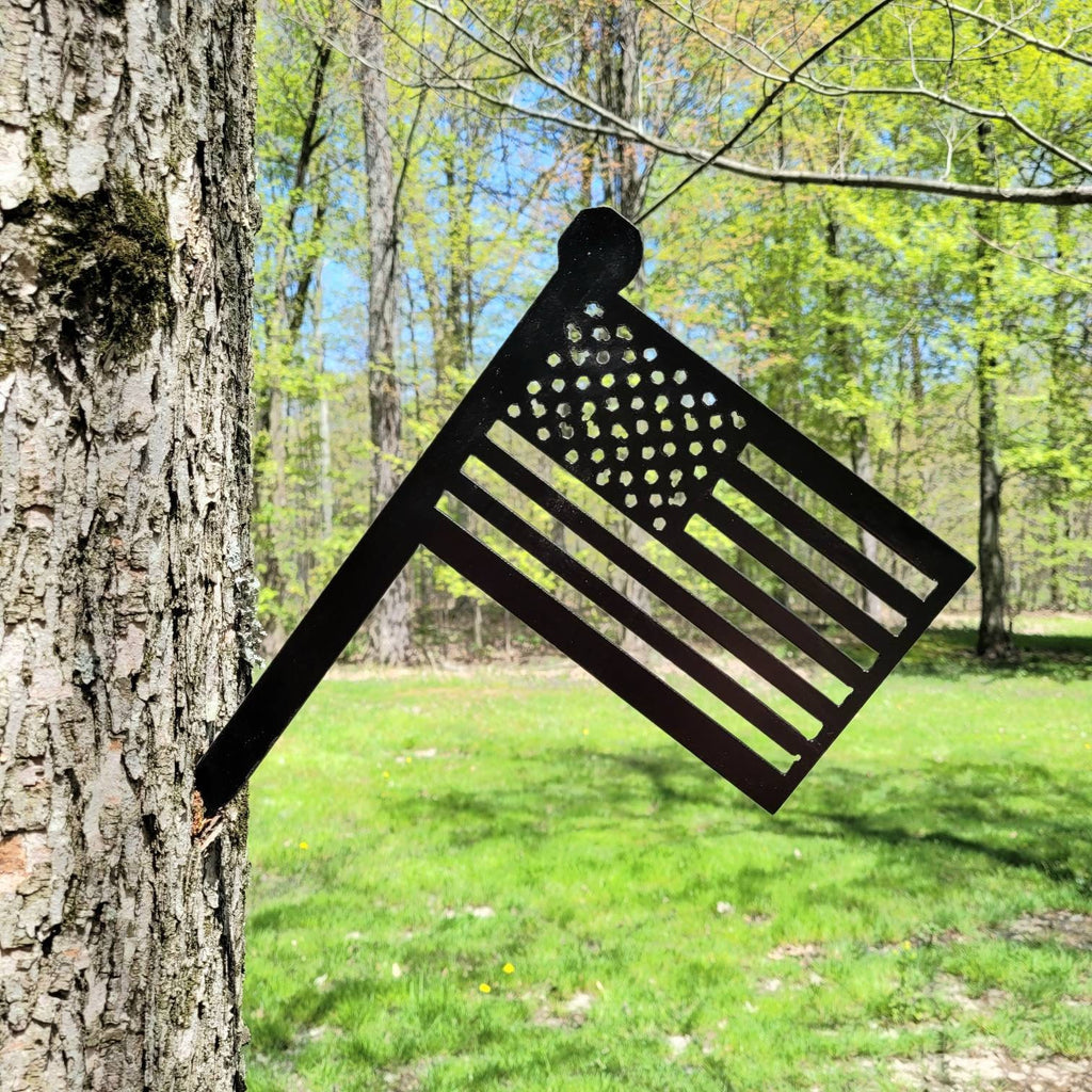 American Flag Metal Garden Stake Metal Garden Stake — alternate angle