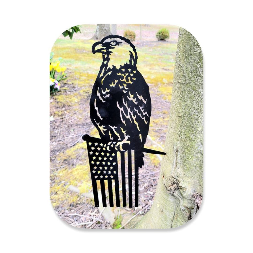 Eagle Flag Metal Garden Stake Metal Garden Stake — alternate angle