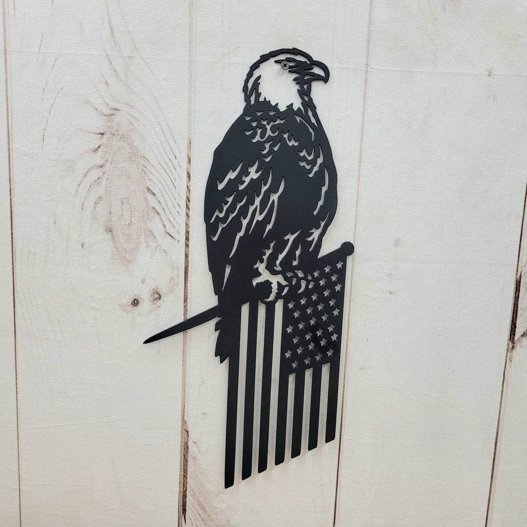 Eagle Flag Metal Garden Stake Metal Garden Stake — alternate angle