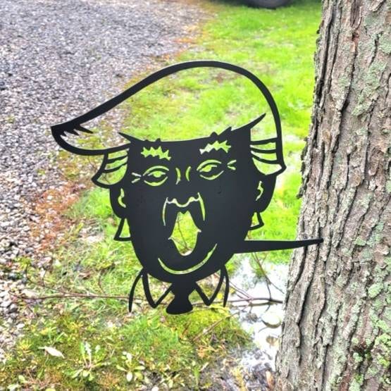 Trump Metal Garden Stake Metal Garden Stake — front view on white background