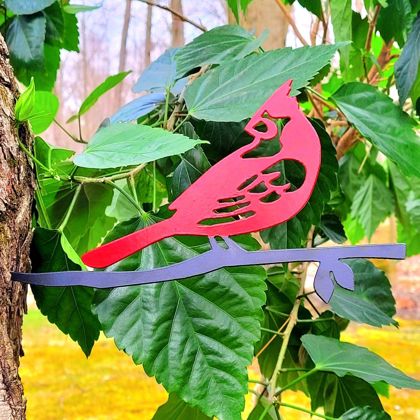 Cardinal Metal Garden Stake Metal Garden Stake — front view on white background
