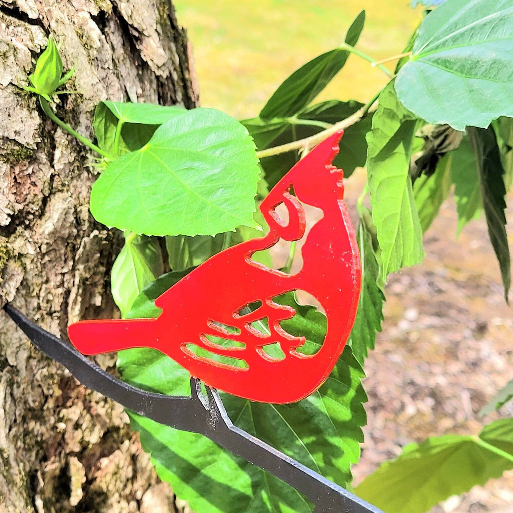 Cardinal Metal Garden Stake Metal Garden Stake — detail view