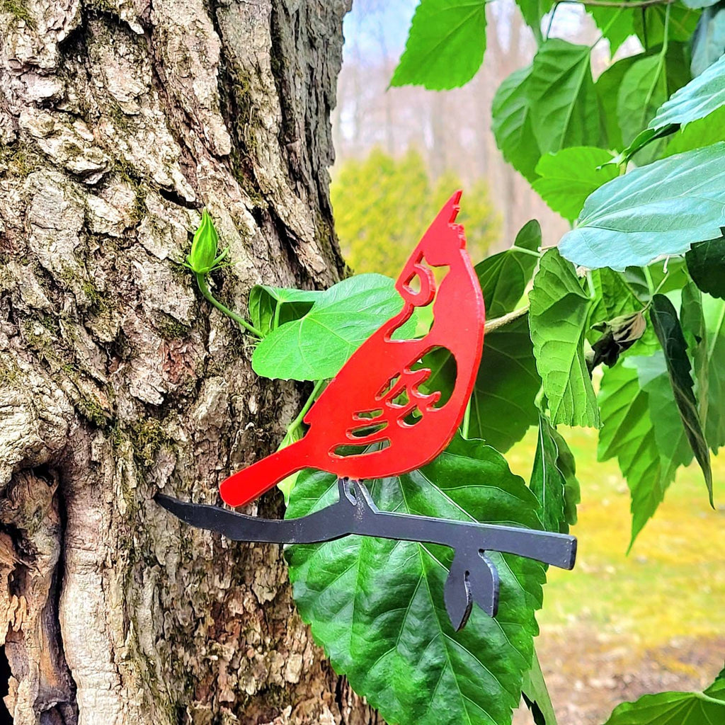 Cardinal Metal Garden Stake Metal Garden Stake — alternate angle
