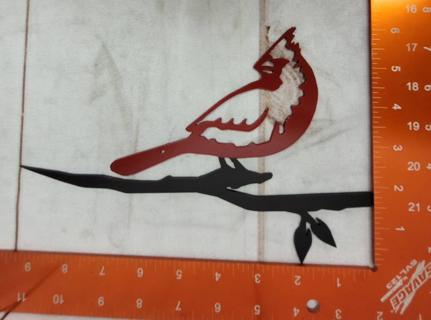 Cardinal Metal Garden Stake Metal Garden Stake — detail view