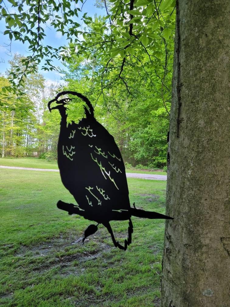 Bald Eagle Metal Garden Stake Metal Garden Stake — detail view
